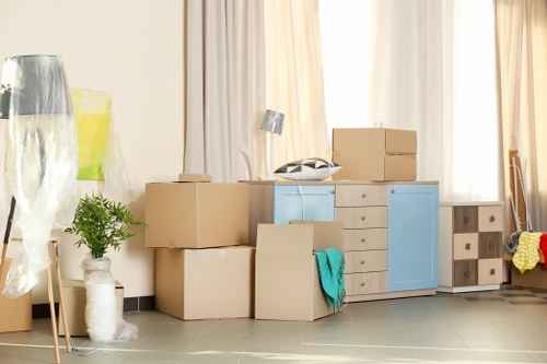 House movers preparing a home removal in Watford