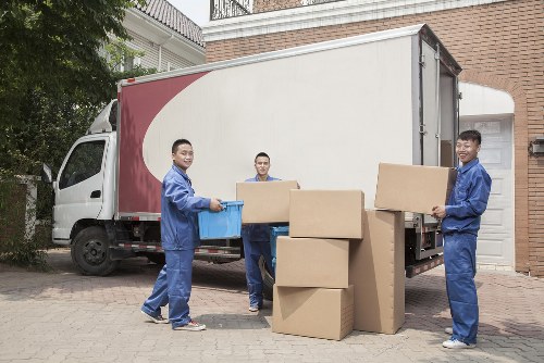 Removal van and moving boxes in Watford