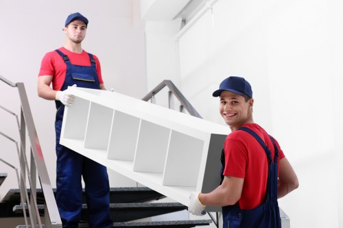 Commercial moving team planning an office relocation in Watford