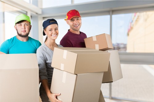 Furniture and boxes loaded into a moving truck in Watford