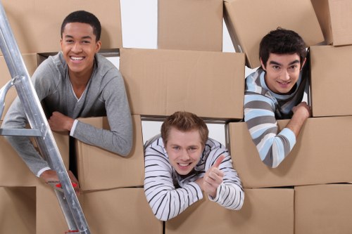 Watford moving service preparing items for transport