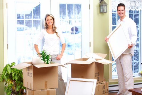 Careful unpacking service helping a family settle into a Watford property